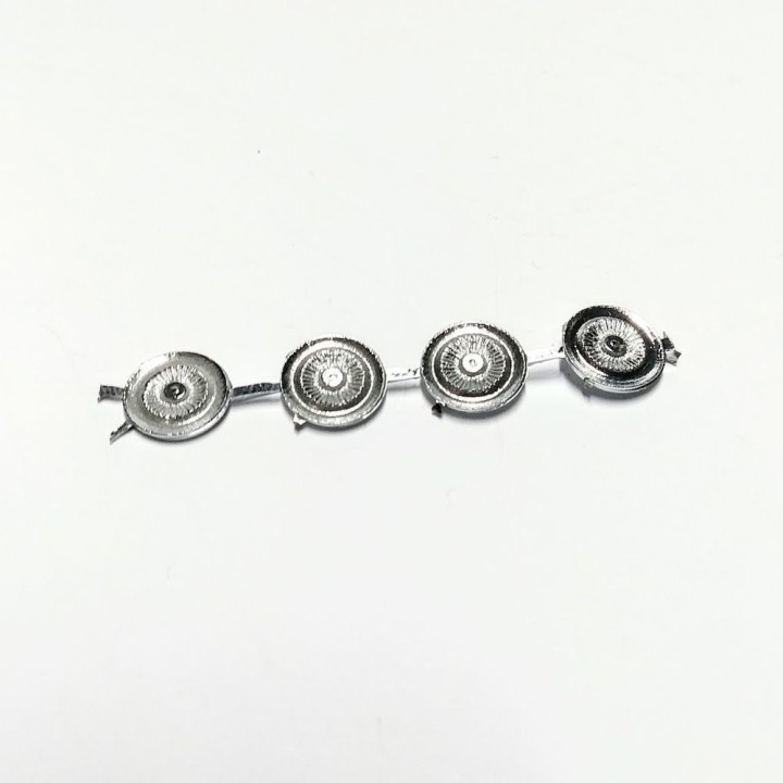 4 inserts ø9.50 mm - White metal... | VoituresMiniatures.fr