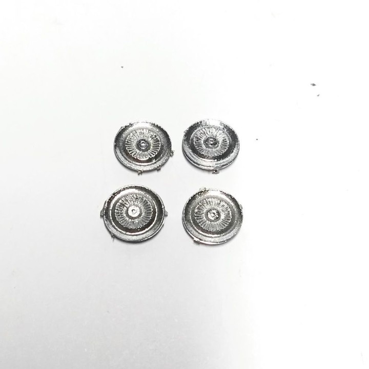 4 inserts ø9.50 mm - White metal... | VoituresMiniatures.fr
