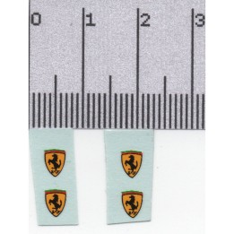 Décalcomanie - 4 logos Ferrari - 4mm | VoituresMiniatures.fr