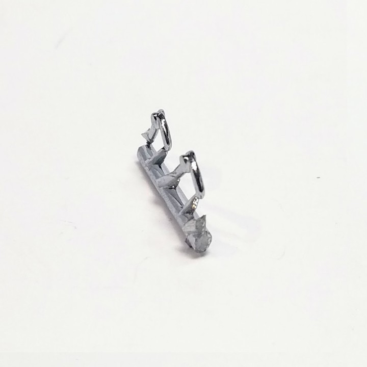 2 poignées de portière - Long. 4.30mm - White Metal - 1:43