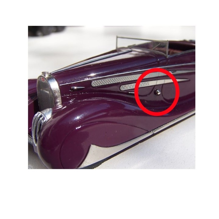Pièces métals - Arrière/côté BUGATTI Type 57 SC Shah D'Iran - 1:43