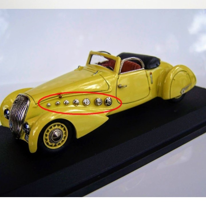 Pièces 2 : Peugeot 402 Darl'Mat 1936 - 1:43 - White Metal
