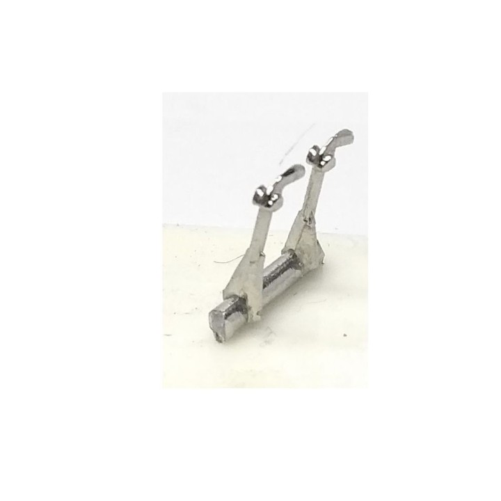2 Poignées de portière : Peugeot 402 Darl'Mat - 1:43 - White Metal