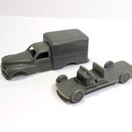 Carrosserie Peugeot Utilitaire en 2 parties - Résine - 5cm - VM