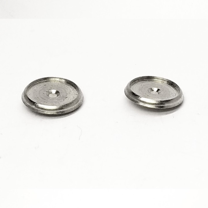 2 bases de phares ø8.40 mm - Laiton Nickelé - CPC Production
