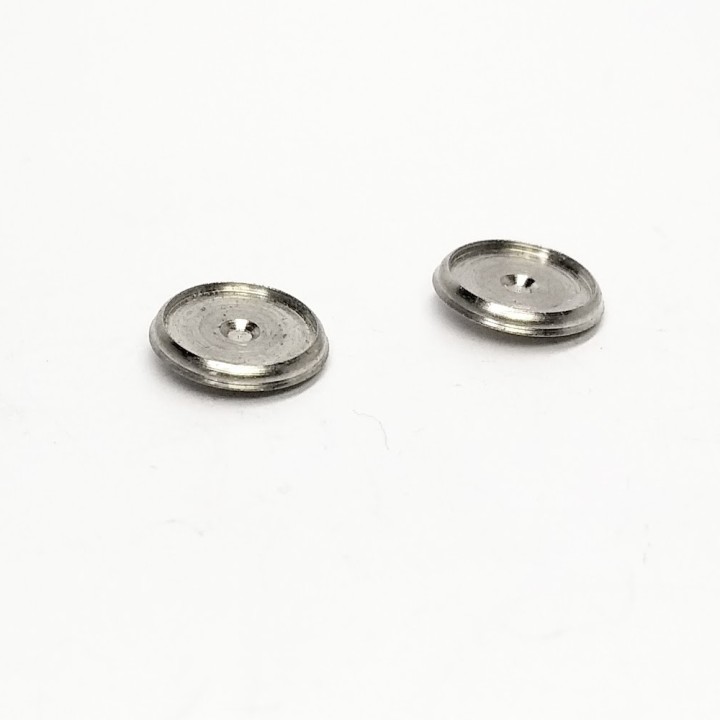 2 bases de phares ø8.40 mm - Laiton Nickelé - CPC Production