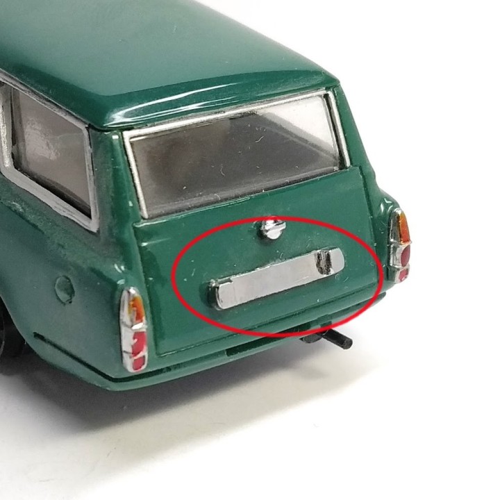 2 Supports arrières pour plaque - White Metal - 1:43