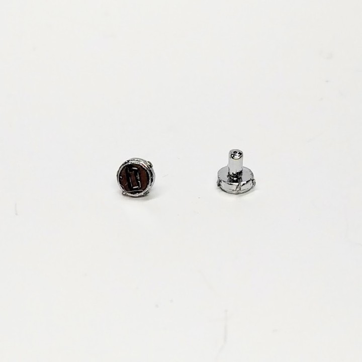 2 feux arrières ø 3.50 mm - White Metal Chromé - Artisans43
