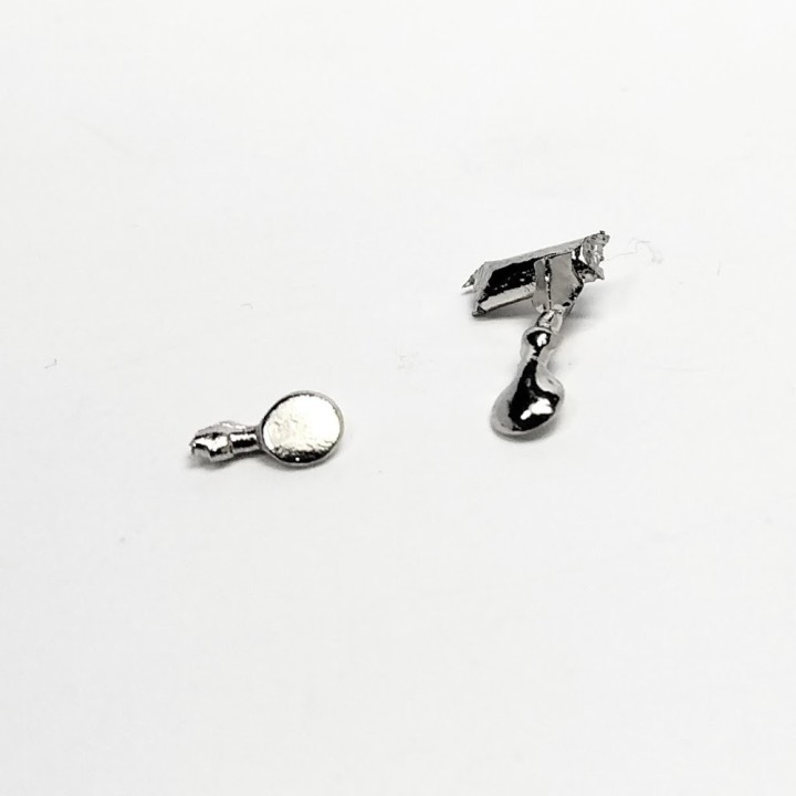 Paire de rétroviseurs ronds - ø3mm - White Metal Chromé - Artisans43
