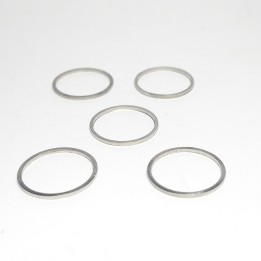 5 Bagues - Laiton Nickelé - Ø 11.60 Mm X 0.60 Mm - CPC Production
