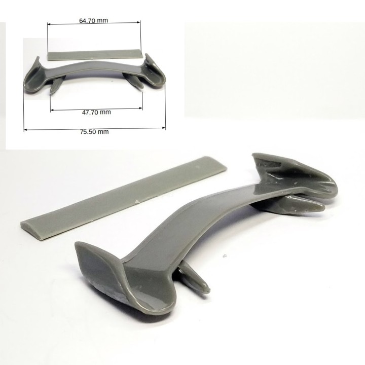 Aileron en 2 parties - 75.50 mm - Résine - 1:18