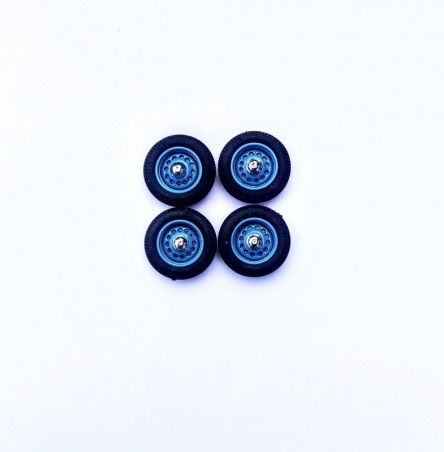 PANHARD - 4 roues complètes - Bleu - Ech 1:43