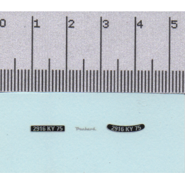 Décal Plaque d'immatriculation pour Panhard - 1:43