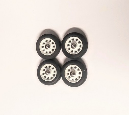 PANHARD - 4 roues complètes - Blanc  - Ech 1:43