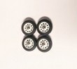 PANHARD - 4 roues complètes - Blanc  - Ech 1:43