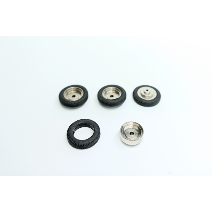 4 Pneus + Jantes Laiton - Ø 18 Mm - CPC Production