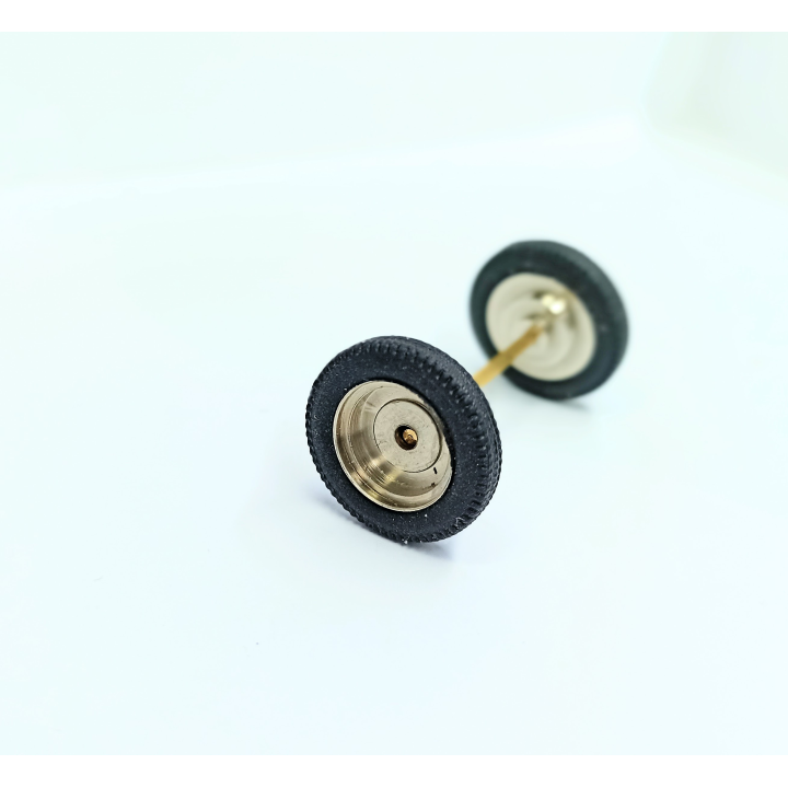 4 Pneus + Jantes Laiton - Ø 18 Mm - CPC Production