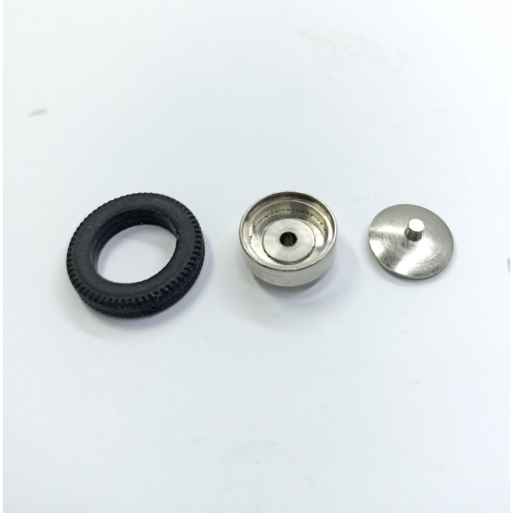 4 roues en laiton + Nickelage - ø18 mm - 1:43