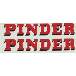 Planche de décals PINDER - 12 cm X 2 cm