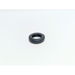4 pneus striés creux - Camions CIJ - ø19mm - Noir - 1/43