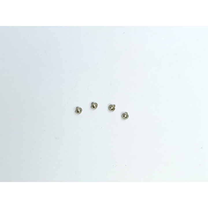 4 bases de phares arrières ø2mm - Laiton + Nickelage - CPC Production