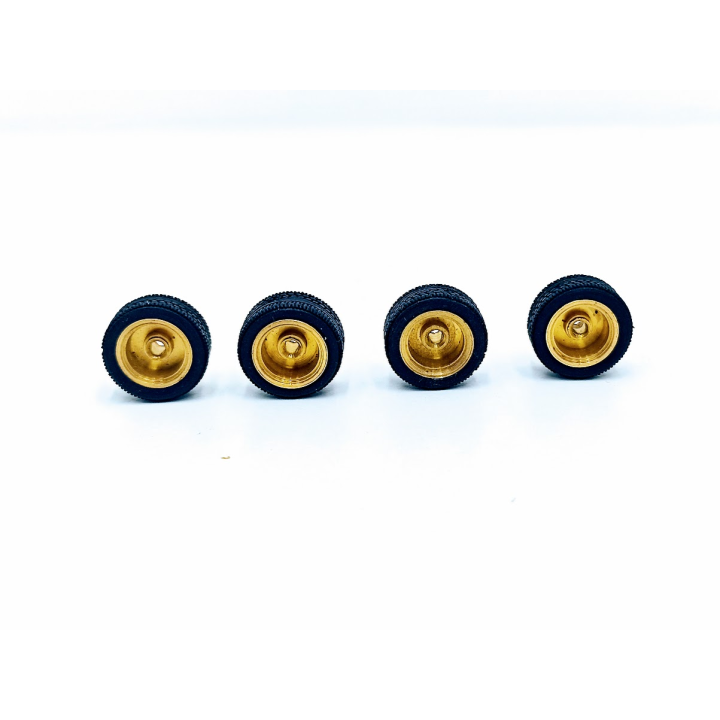 4 Pneus + Jantes Laiton - ø 14.50 mm - CPC Production