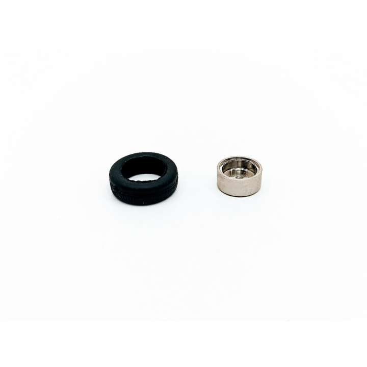 4 Pneus + Jantes Laiton Nickelé - ø 12.50 mm - CPC Production