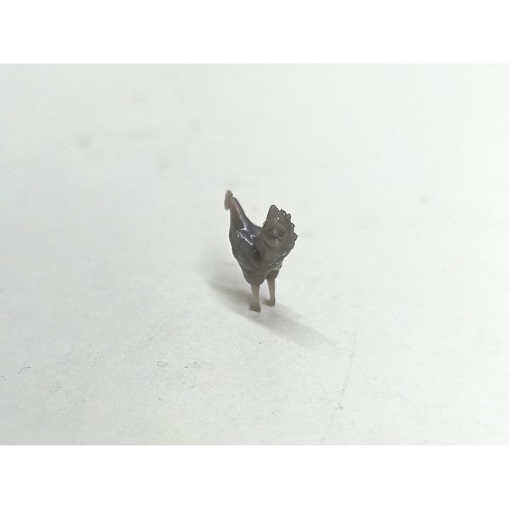 2 poules miniatures 1:43 en résine 3D | Diorama