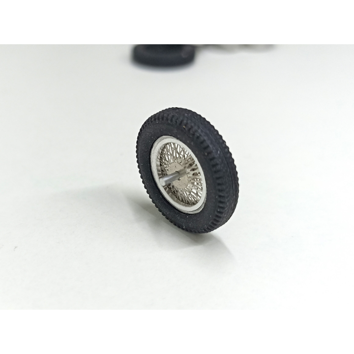 4 roues avec jantes à Rayons ø18mm - Aluminium - 1:43