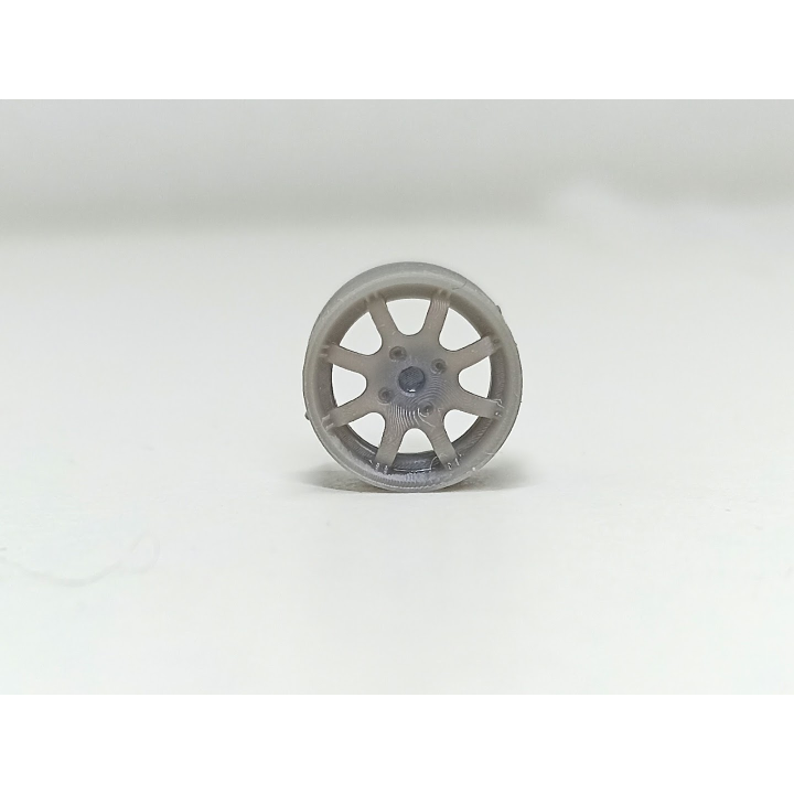 4 jantes 8 branches ø11.50 mm - Résine 3D - 1:43