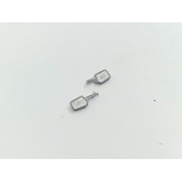 2 Rétroviseurs 5 x 3.50 mm - White Metal - 1:43