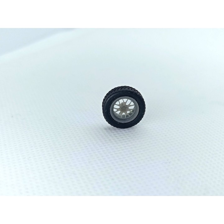 4 roues ø15 mm - Résine 3D - 1:43