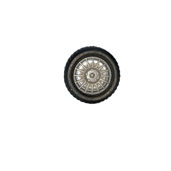 4 roues ø15 mm avec jantes Rallye - Résine - 1:43