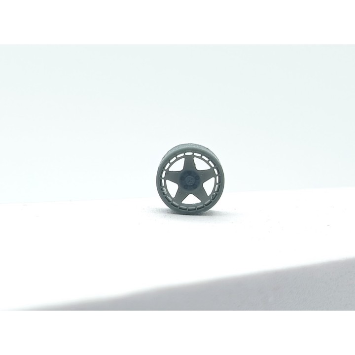4 jantes 5 branches ø10.20 mm - Résine 3D - 1:43