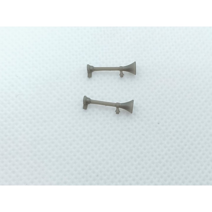 2 Klaxons longeur 15 mm - Résine 3D - 1:43