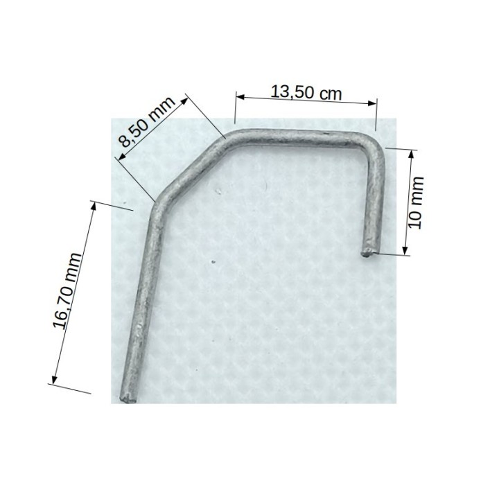 2 axes cintrés ø1.30 mm - White Metal - CPC Production