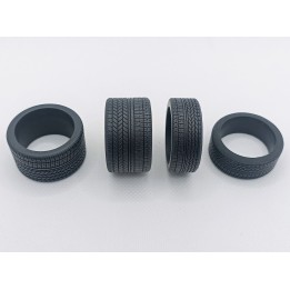 4 pneus AV/AR ø36.50 mm - Résine souple - 1:18