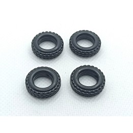 4 pneus ø 18mm - Résine Souple - 1:43