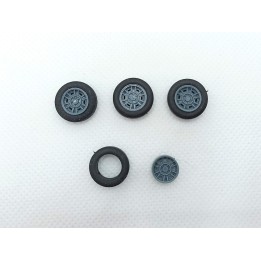 4 roues Ferrari Dino 246 - ø14.40 mm - Résine 3D - 1:43