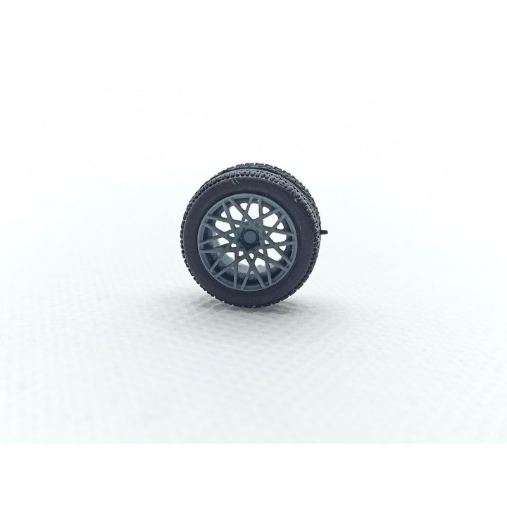 4 roues ø14.80 mm - Résine - 1:43