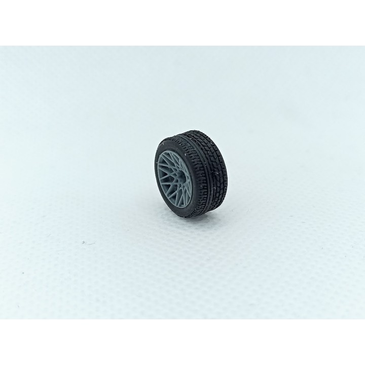 4 roues ø14.80 mm - Résine - 1:43