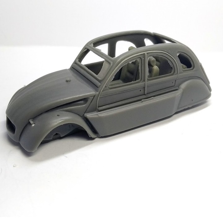 Kit incomplet: Citroën 2CV Amphibie - Résine - 1:43