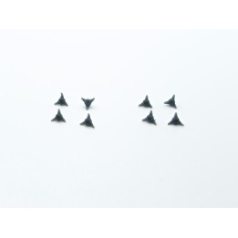 8 Écrous "Papillons" 3 ailettes - Résine 3D - 1:43