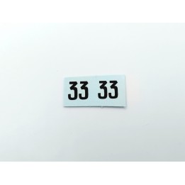 Décalcomanie : Numéro 33 - 8mm - 1:43