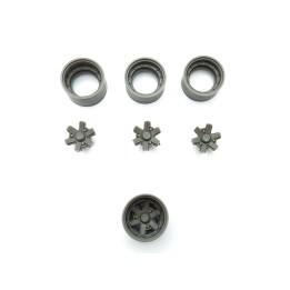 Jantes Gotti AV/AR (2 tailles) - ø22 mm - Résine - 1:18