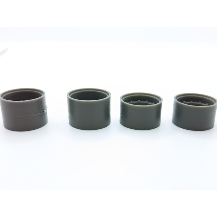 Jantes Gotti AV/AR (2 tailles) - ø22 mm - Résine - 1:18