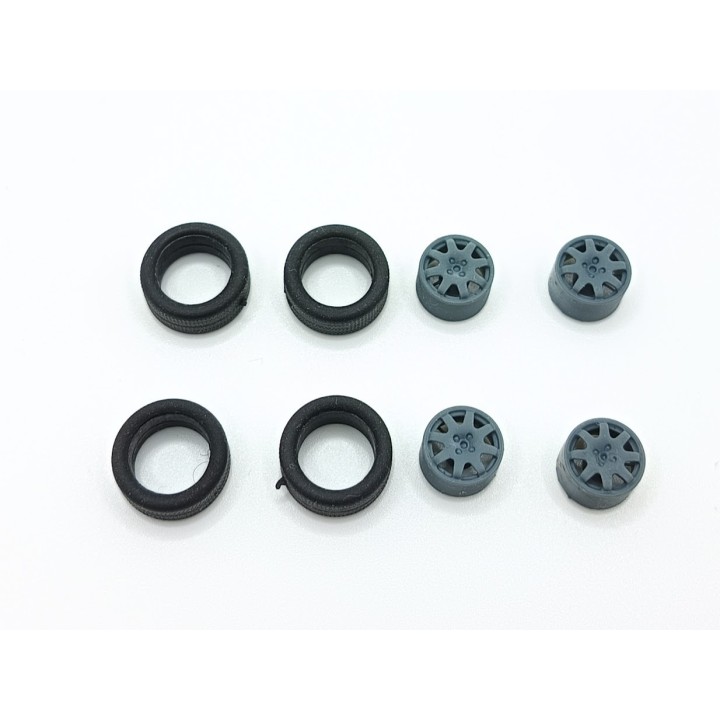 4 roues ø13.50 mm (type Renault) - 3D Creative - 1:43