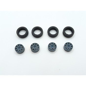 4 roues ø15.30 mm (type Renault) - 3D Creative - 1:43