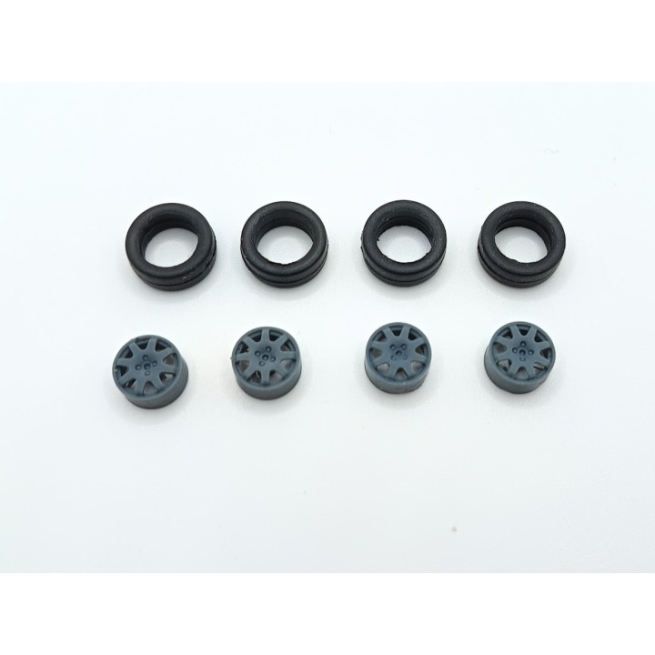 4 roues ø15.30 mm (type Renault) - 3D Creative - 1:43