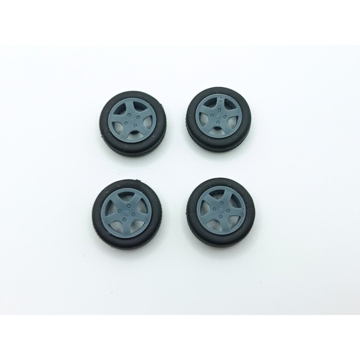 4 roues ø13 mm (Type Peugeot) - 3D Creative - 1:43